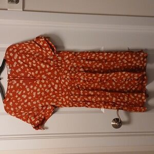Madewell Red Floral Dress